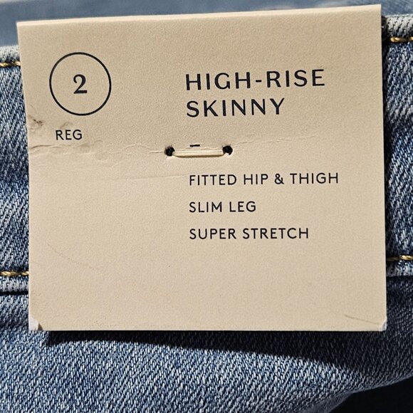 Universal Thread High Rise Skinny Jeans Womens Size 2 Stretch Light Wash Denim - Picture 4 of 9